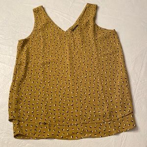 Ann Taylor V- Neck Double Layer Blouse Size XS- NWT